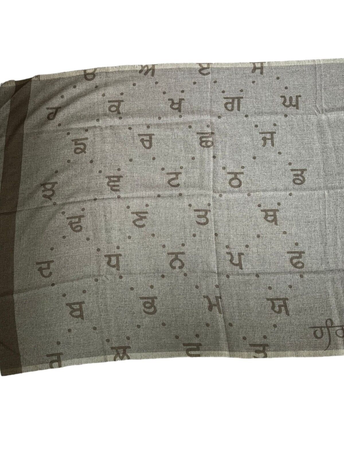 Gurmukhi Alphabet Shawl Great Sikh Warrior Hari Singh Nalwa Punjabi Stole Lohi S