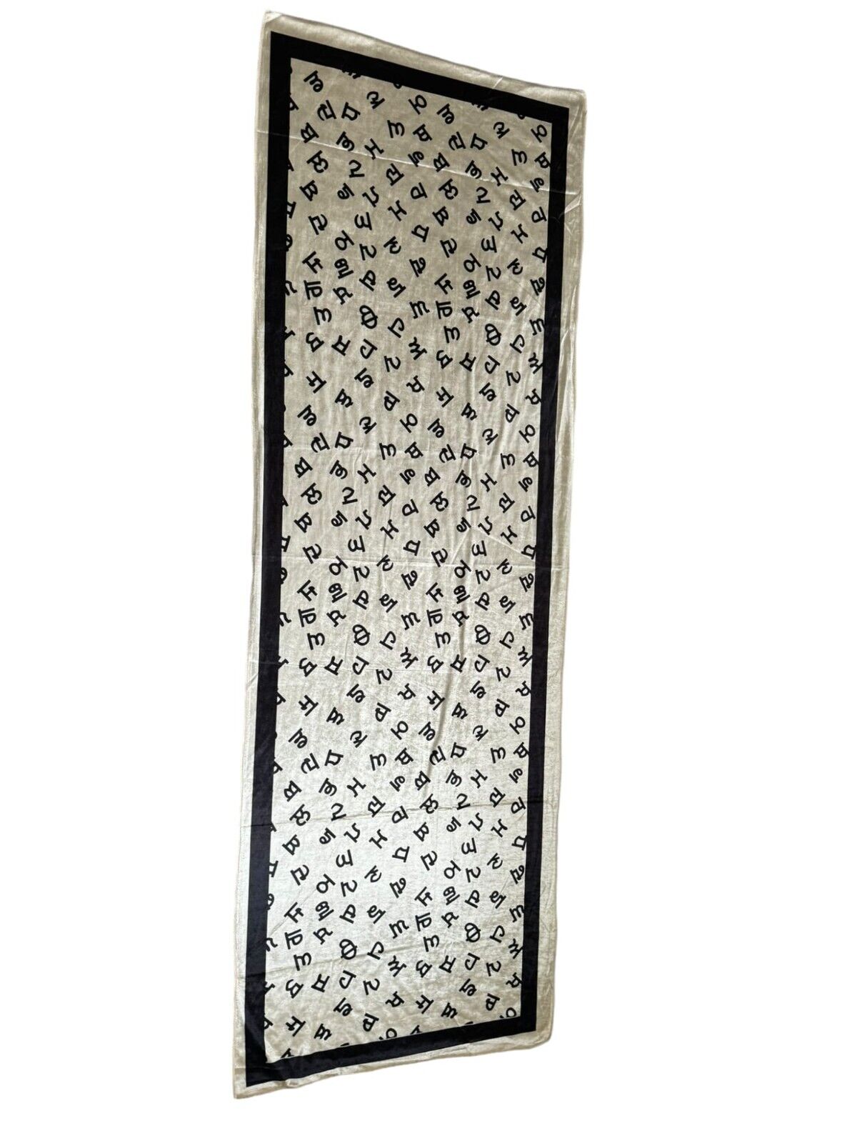 Gurmukhi Urra Airra Alphabet Panjabi Velvet Shawl Punjabi Indian Stole Warm Lohi