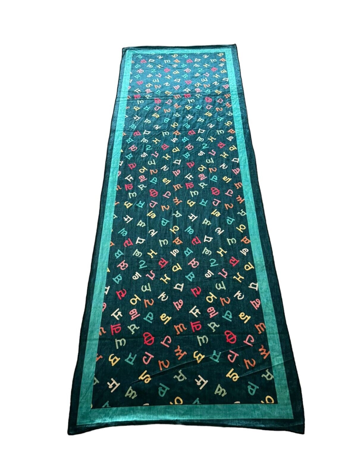 Gurmukhi Urra Airra Alphabet Panjabi Velvet Shawl Punjabi Indian Stole Warm Lohi