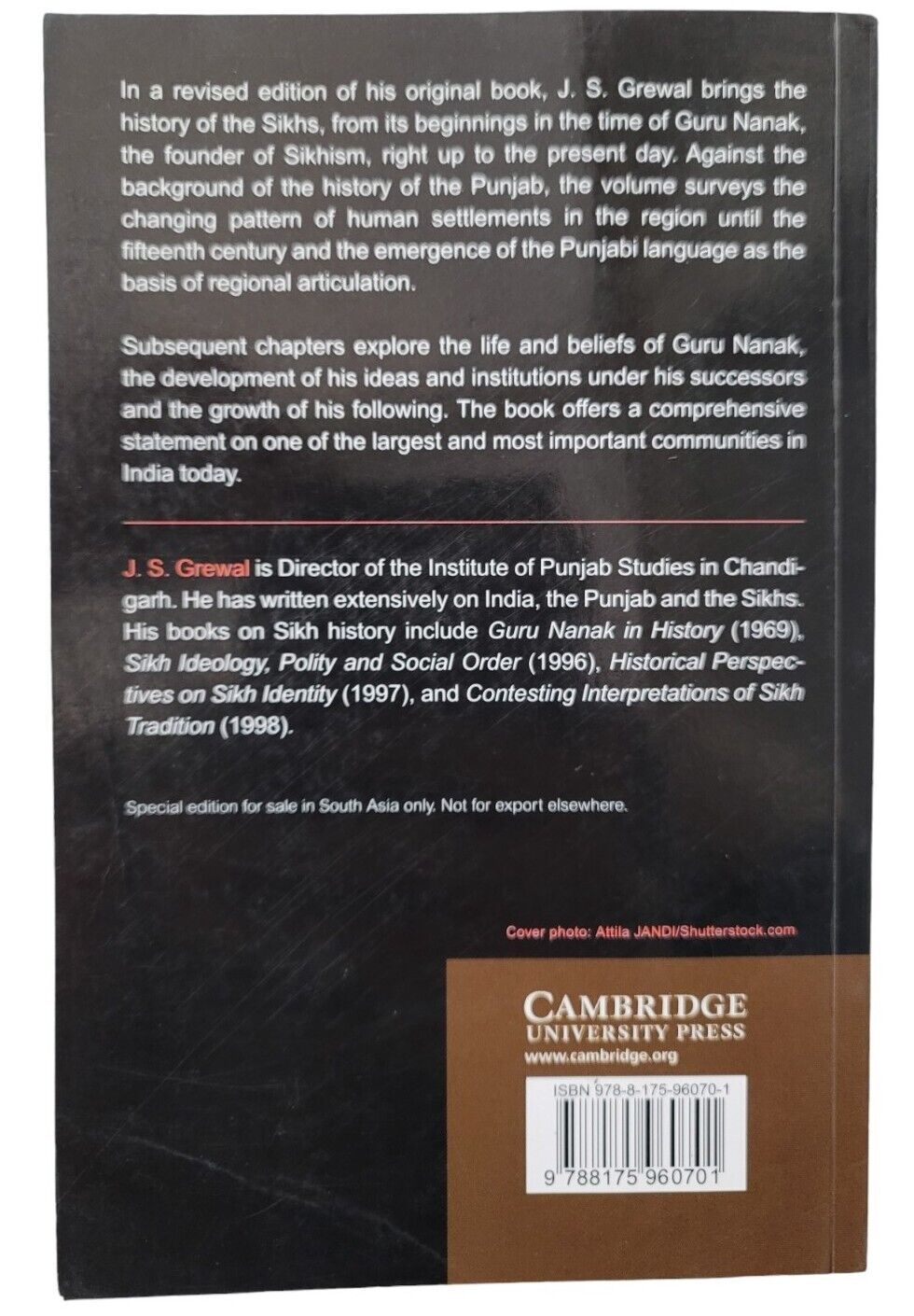 The Sikhs of the Punjab J.S. Grewal English Sikh History Book Cambridge Uni New