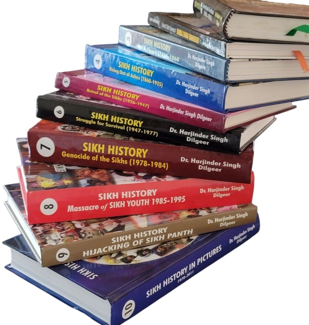 Sikh History 10 Book Set English Harjinder Singh Dilgeer Ten Guru Period to 2011