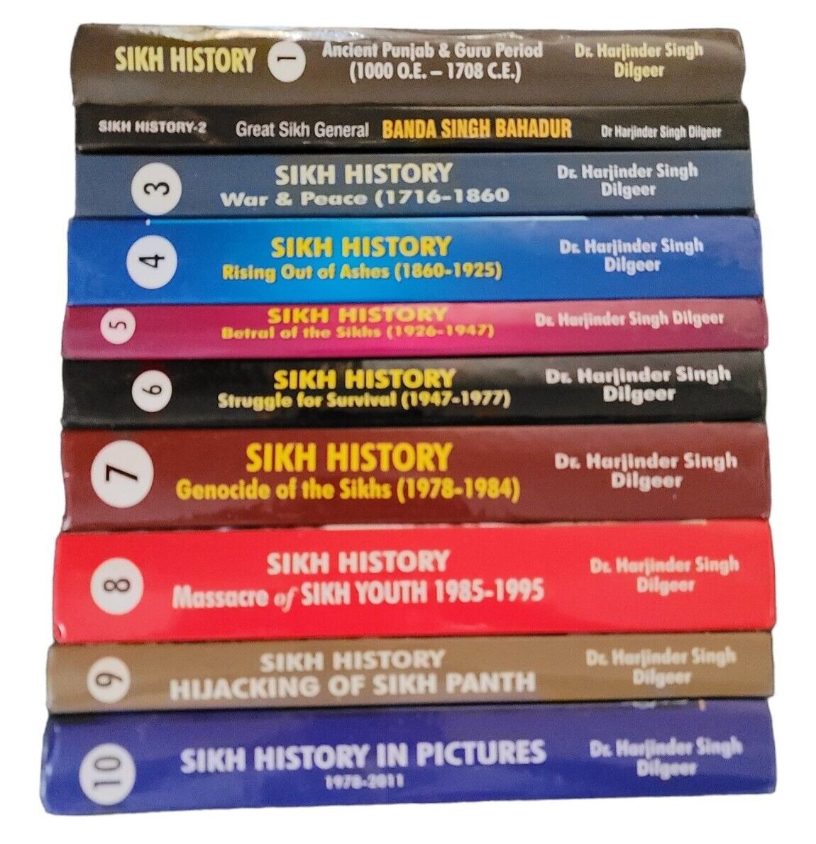 Sikh History 10 Book Set English Harjinder Singh Dilgeer Ten Guru Period to 2011