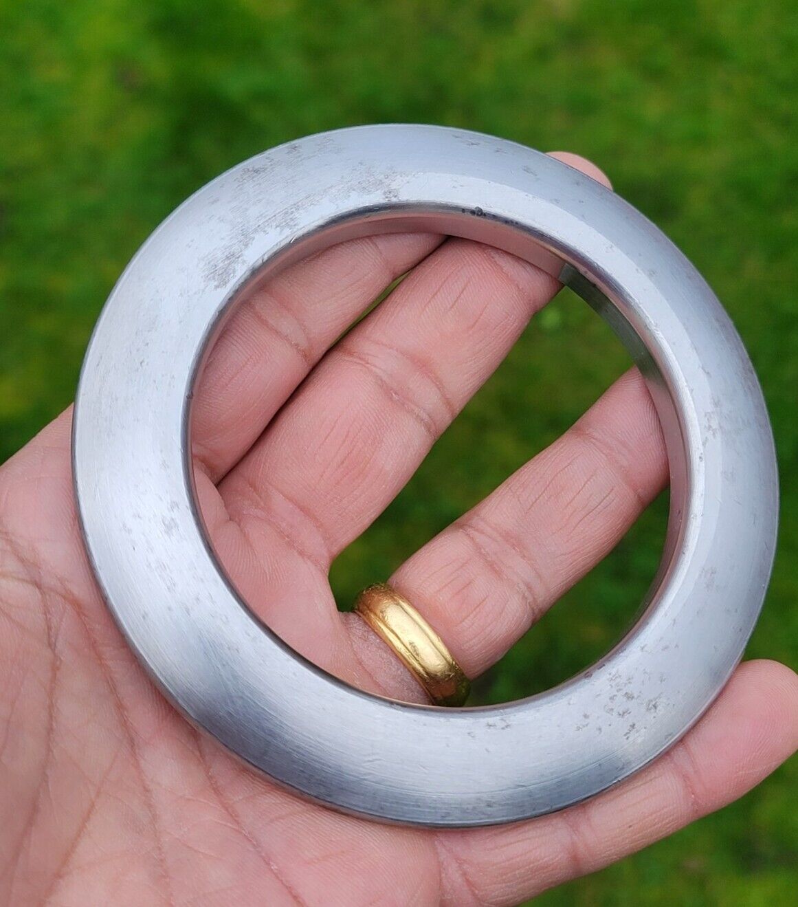 Sikh Kara Sarbloh Kada Pure Iron Smooth Chakri Heavy Khalsa Warrior Bangle OG13R