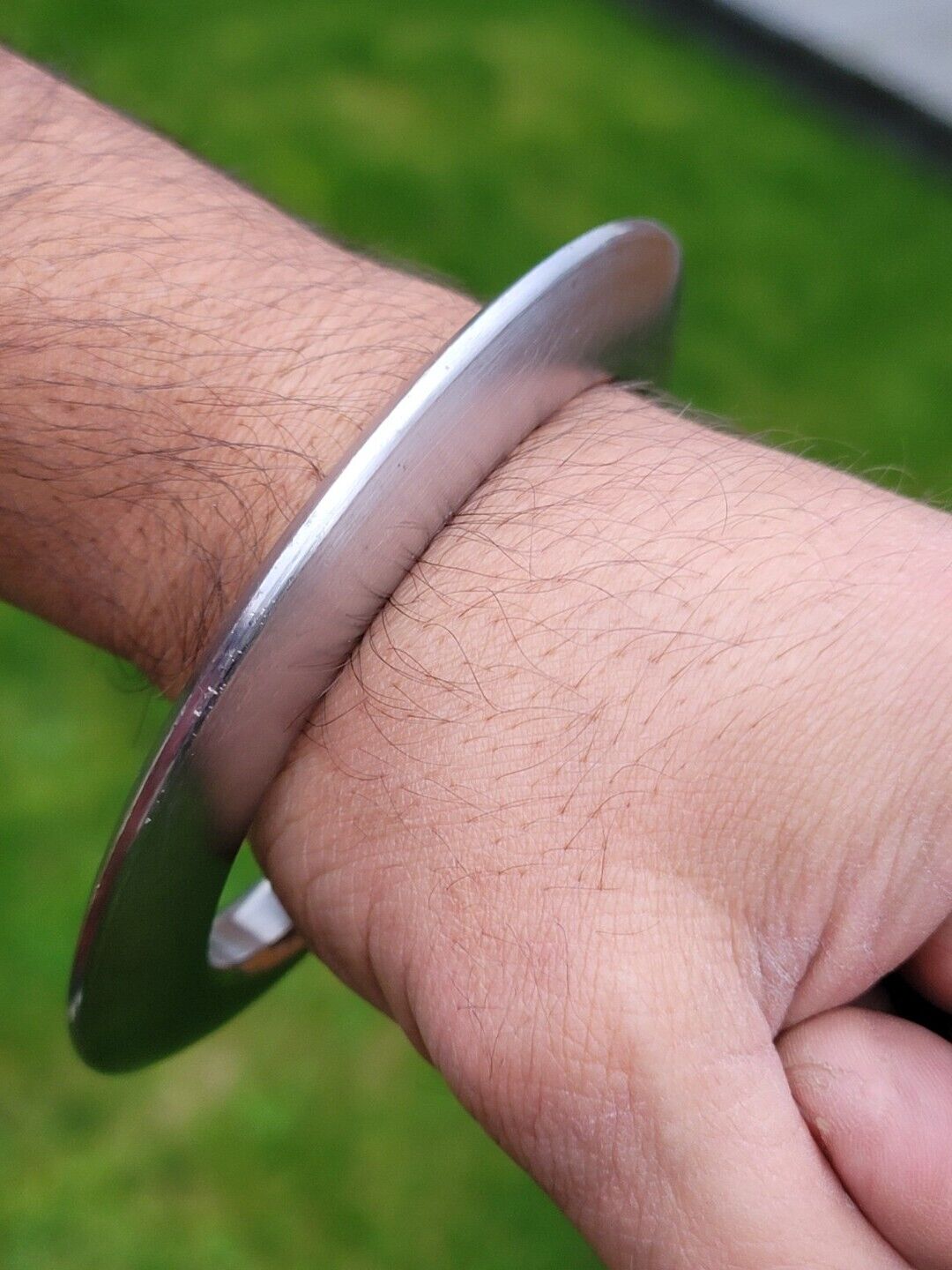 Sikh Kara Sarbloh Kada Pure Iron Smooth Chakri Heavy Khalsa Warrior Bangle OG13R