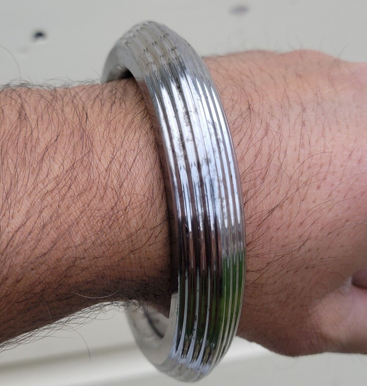 Sikh Kara Sarbloh Kada Pure Iron Heavy Lines Design Khalsa Warrior Bangle OG11