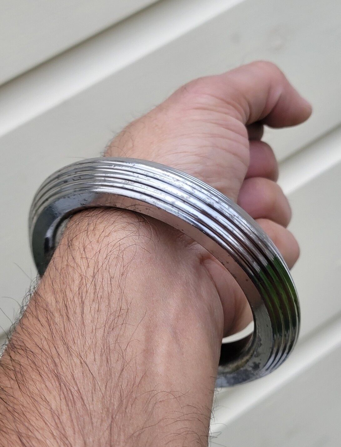Sikh Kara Sarbloh Kada Pure Iron Heavy Lines Design Khalsa Warrior Bangle OG11