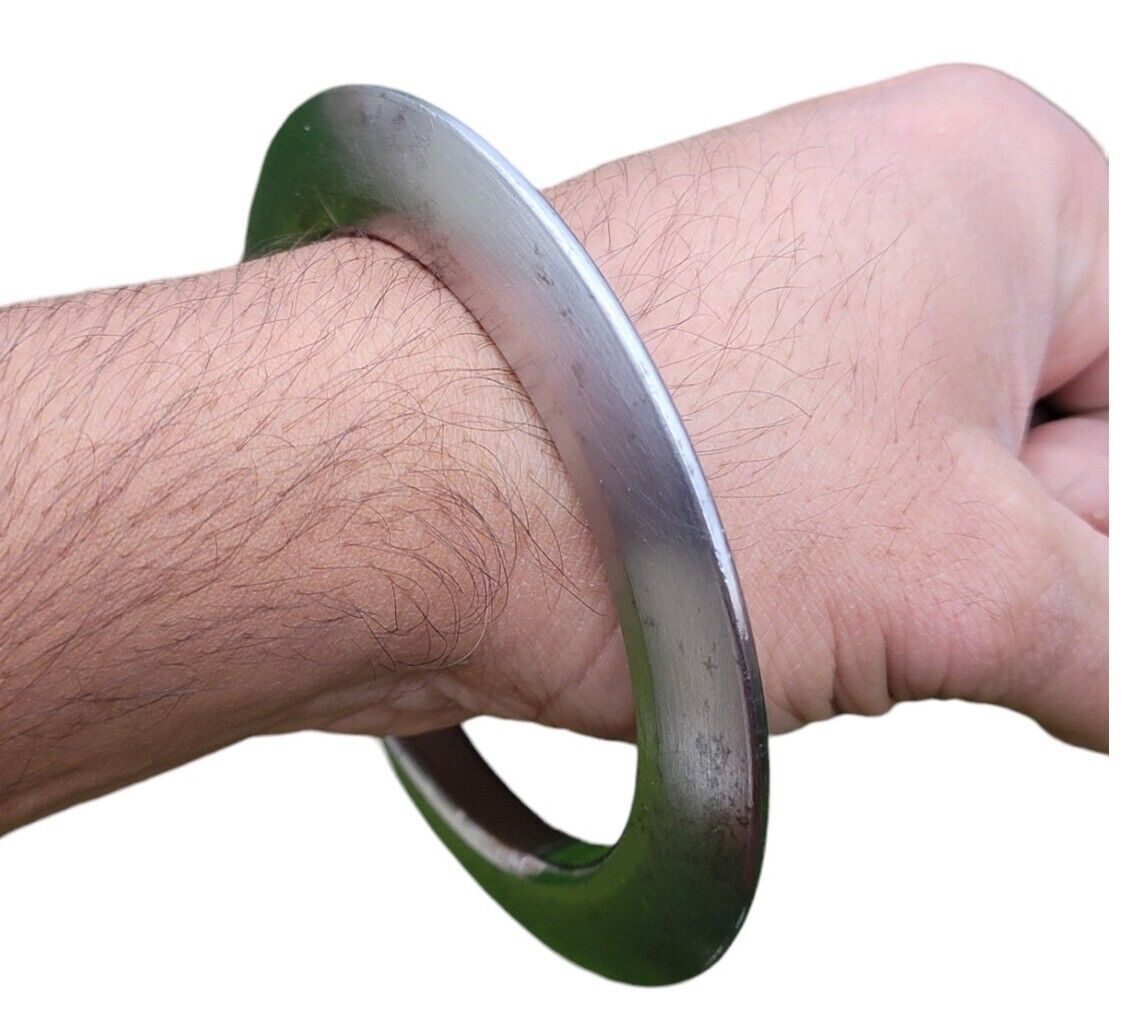 Sikh Kara Sarbloh Kada Pure Iron Smooth Chakri Heavy Khalsa Warrior Bangle OG13R