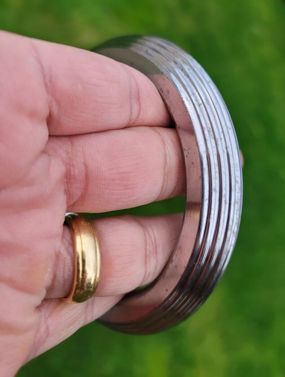 Sikh Kara Sarbloh Kada Pure Iron Heavy Lines Design Khalsa Warrior Bangle OG11