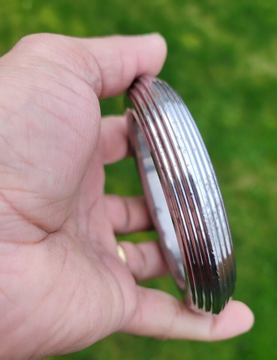Sikh Kara Sarbloh Kada Pure Iron Heavy Lines Design Khalsa Warrior Bangle OG11