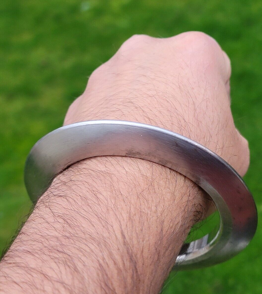 Sikh Kara Sarbloh Kada Pure Iron Smooth Chakri Heavy Khalsa Warrior Bangle OG13R