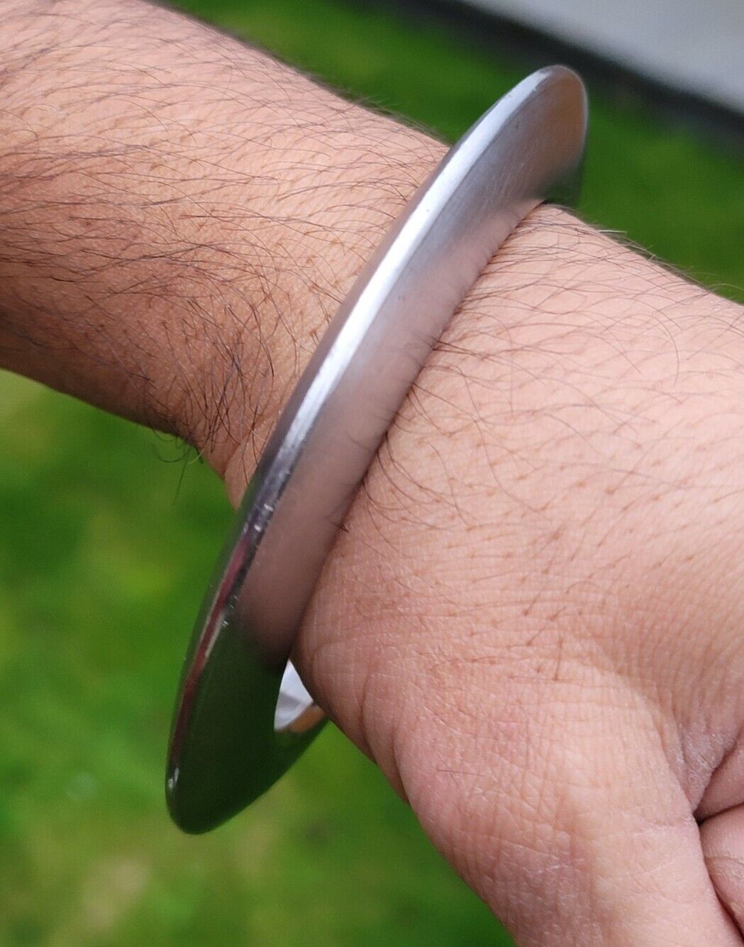 Sikh Kara Sarbloh Kada Pure Iron Smooth Chakri Heavy Khalsa Warrior Bangle OG13R