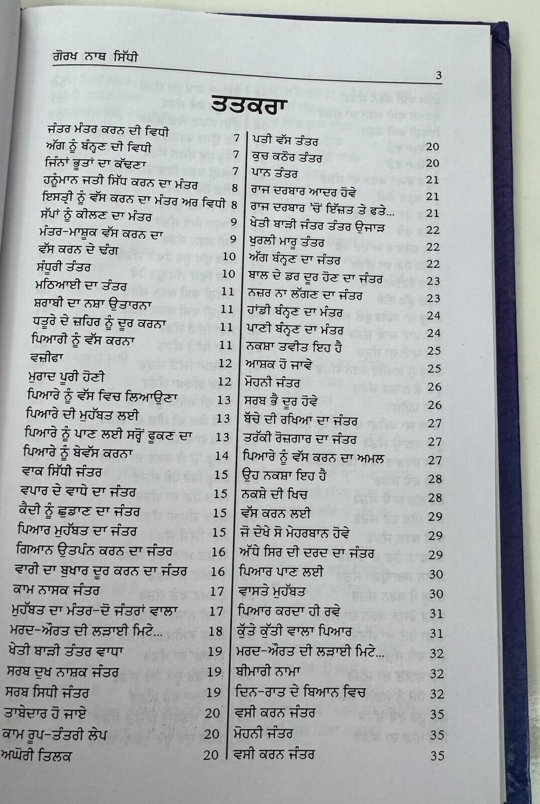 Gorakh Nath Sidhi Saniyasi Sadhu Bawa Jantar Mantar Sidhi Punjabi Hindu Book New