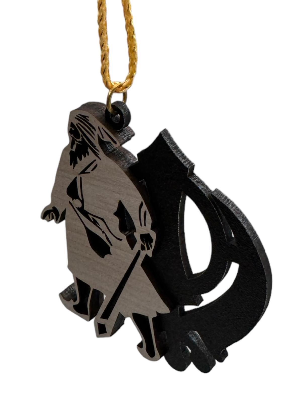 Wooden Sikh Baba Deep Singh Khanda Bhindranwale Car Mirror Pendant Hanger QQ10R