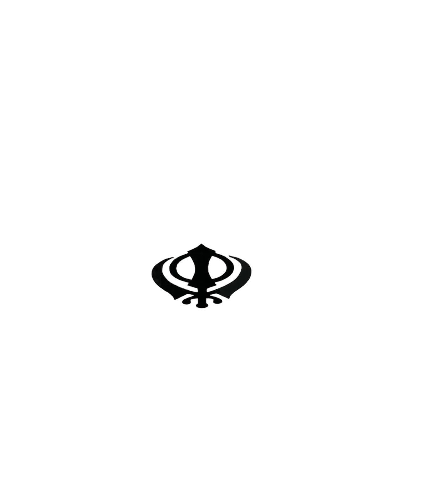Sikh Acrylic Khanda Sticker Black Punjabi Singh Kaur Khalsa adhesive back OK4