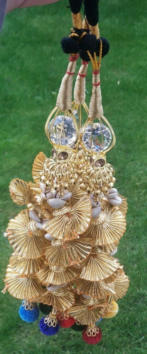 Punjabi Patiala Paranda Gold Bollywood Bridal Hair Tassel Indian parandi Bridal