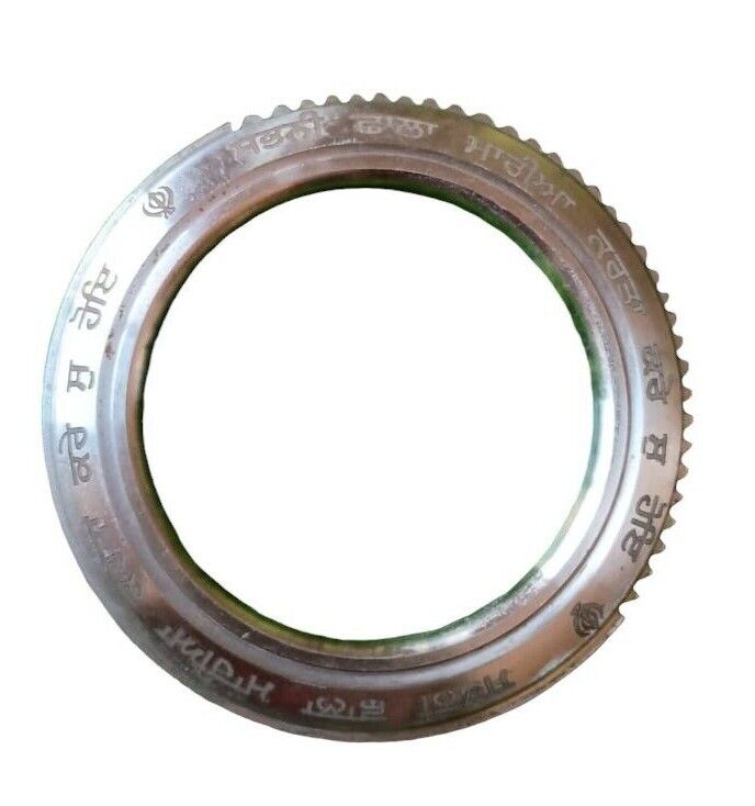 Sarbloh Kara Gurmukhi Bangle Sabhni Challa Maria Chakri Cut Kada Sikh Iron CC37R
