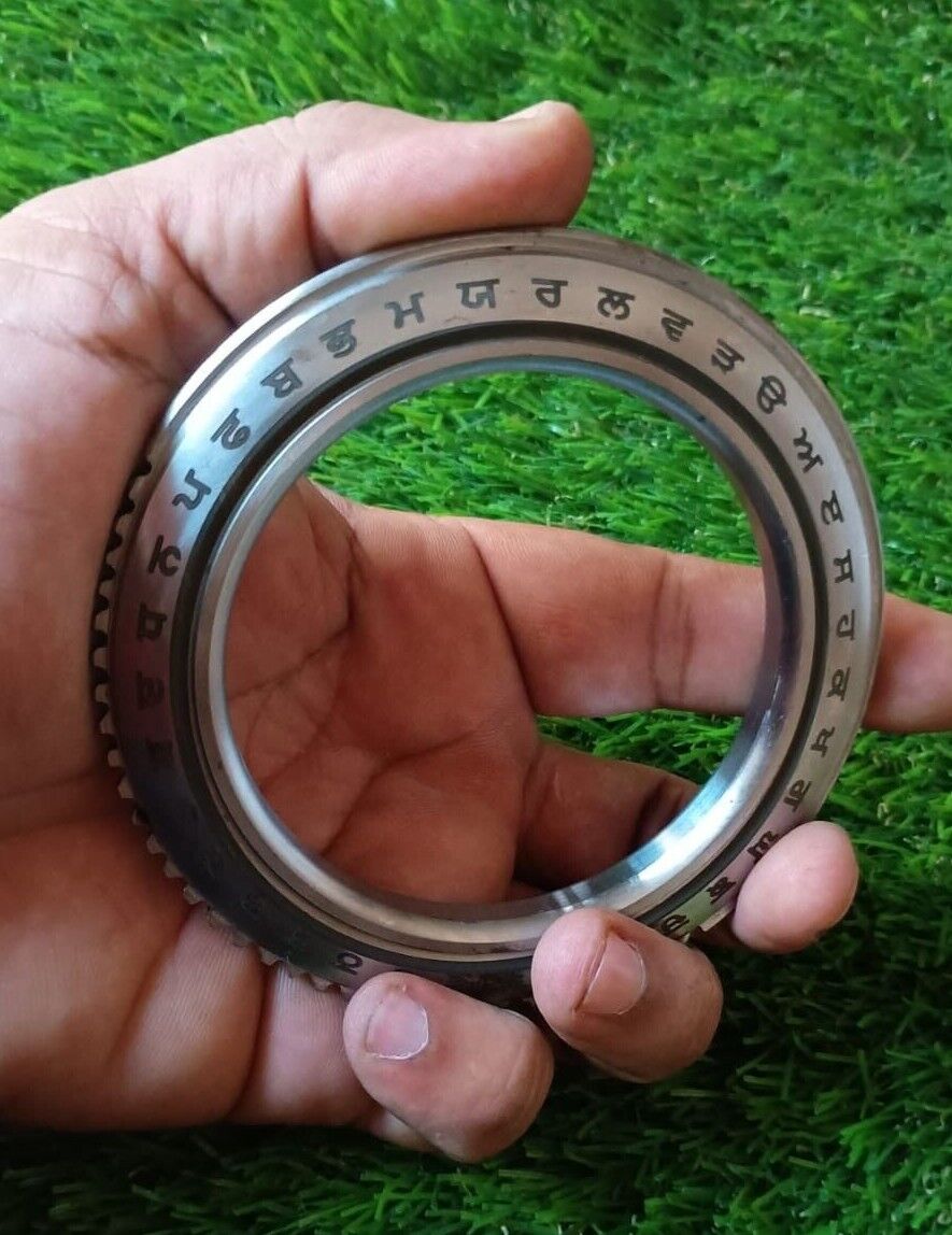 Sarbloh Kara Gurmukhi Bangle Sabhni Challa Maria Smooth Sikh Chakri Kada CC36R