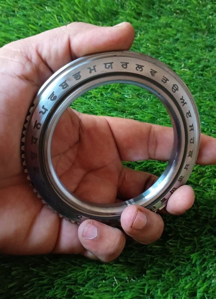 Sarbloh Kara Gurmukhi Bangle Sabhni Challa Maria Chakri Cut Kada Sikh Iron CC37R