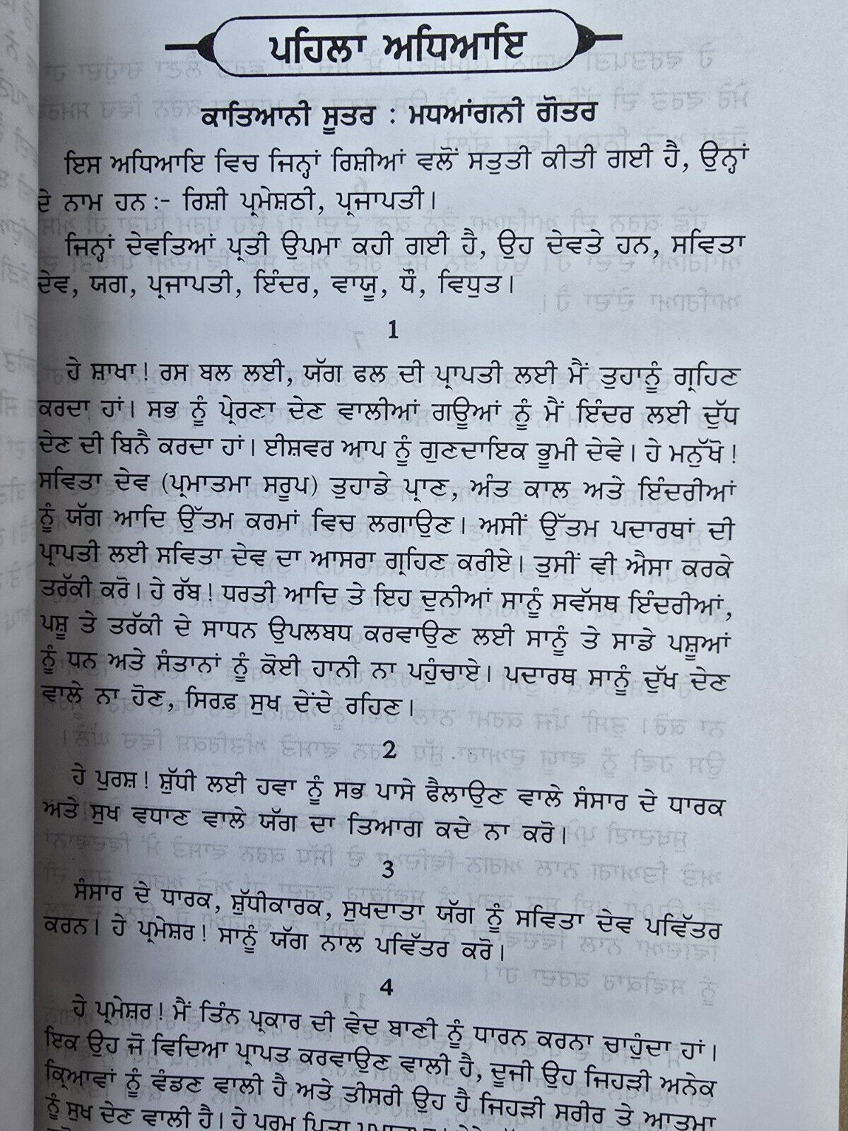 Yajurved Ancient Hindu Granth Scripture Ved Punjabi Gurmukhi explanation Book