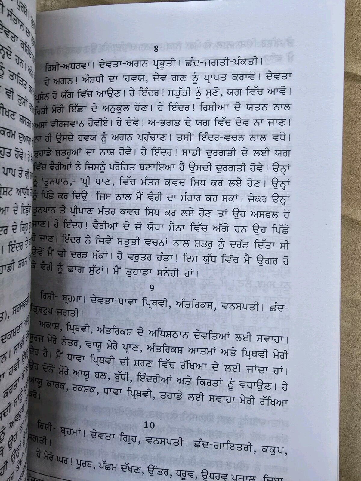 Atharv ved Ancient Hindu Granth Scripture Vedas Punjabi explanation Book STOR