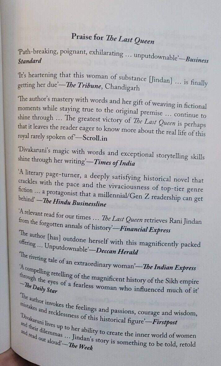 The last queen maharani jinda of sikh empire by chitra banerjee english book ccc