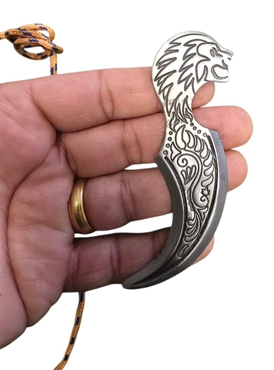 Khalsa Sarbloh punch Pure iron punjabi sikh singh kaur taksali Lion Shastar A7A