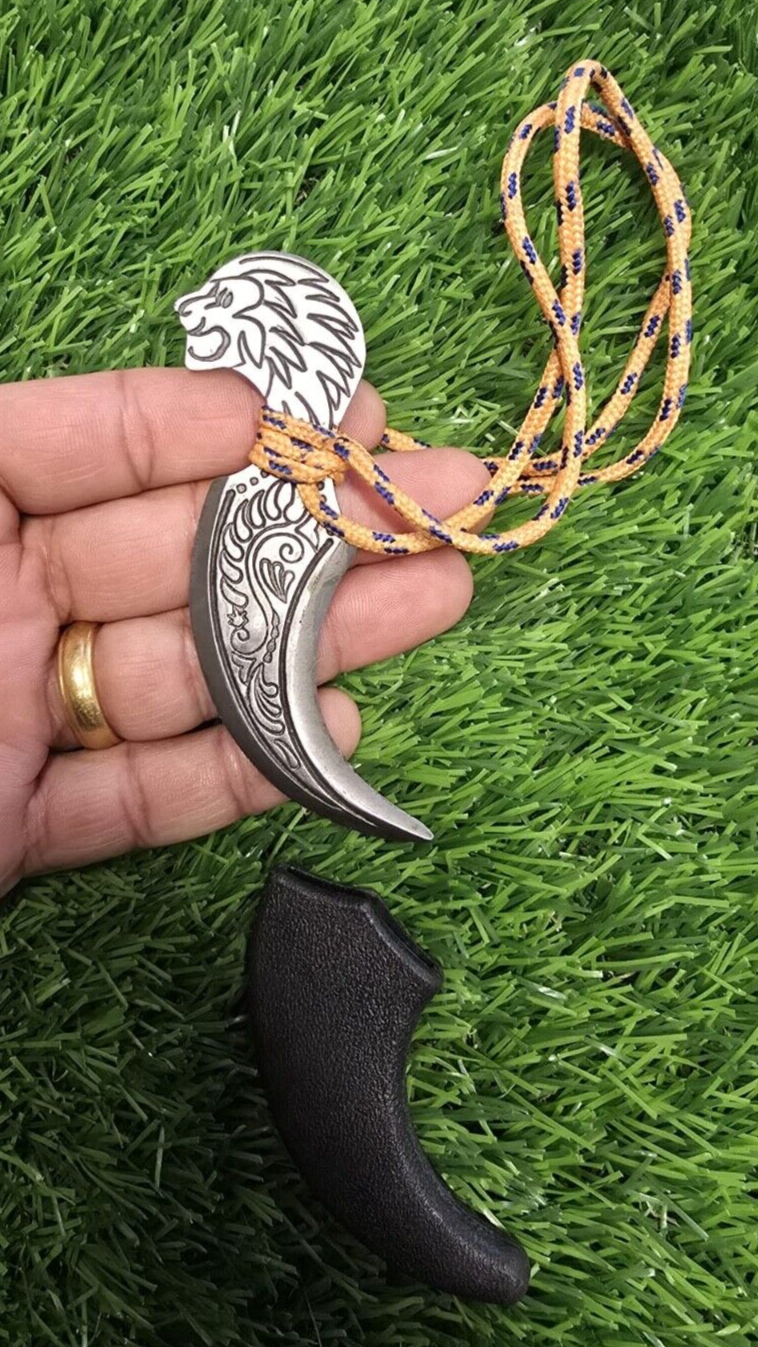 Khalsa Sarbloh punch Pure iron punjabi sikh singh kaur taksali Lion Shastar A7A
