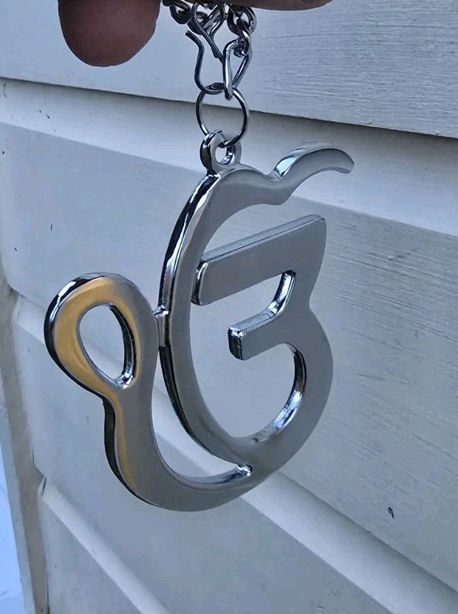 Sikh Ek Onkar Car Hanger Silver Plated Punjabi Stunning Pendant for Rear Mirror