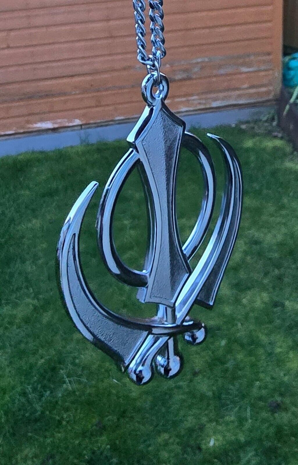 Sikh Khanda Car Hanger Gold or Silver Plated Punjabi Stunning Pendant for Mirror