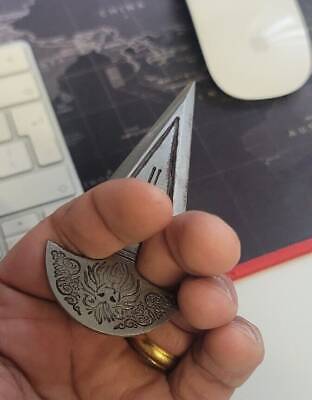 Khalsa Sarbloh punch Pure iron punjabi sikh singh kaur taksali Lion Shastar EE20M Handmade Panjabi Katar