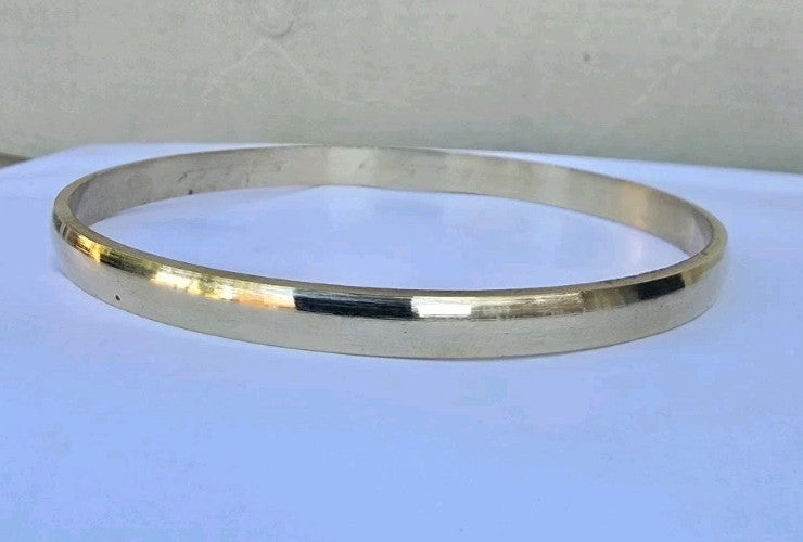 Brass Kara Smooth Design Sikh Bangle Singh Khalsa Bracelet Gold Look Kada L24G