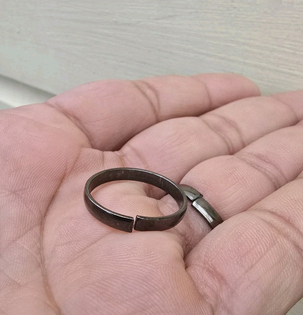 Shani Protection Ring Saturn Iron Mundi Horse Shoe Black Chala Astrology Loha U1