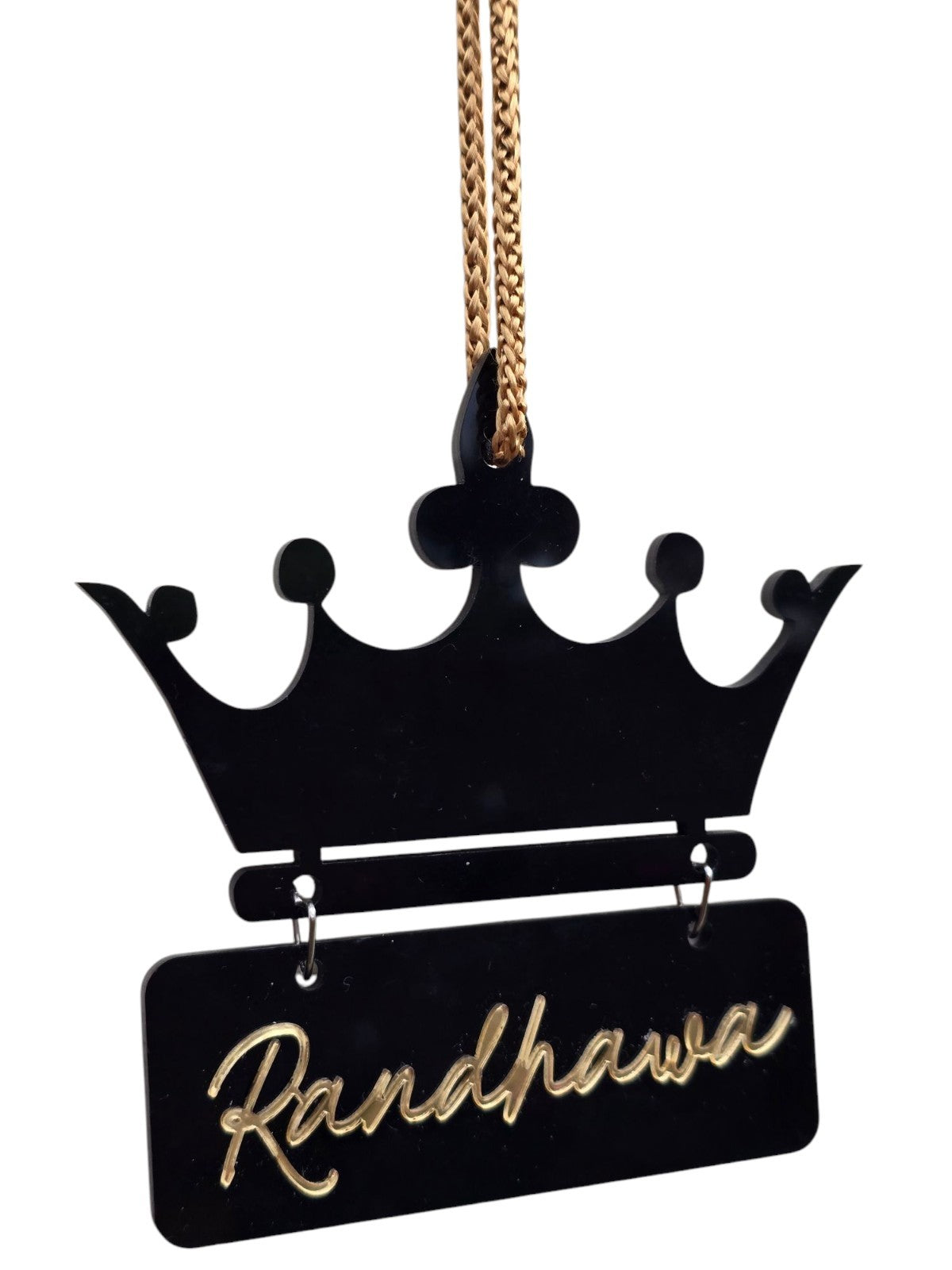 Jatt Randhawa Surname Car Mirror HANGER Punjabi Sikh Kaur Acrylic Pendant U59