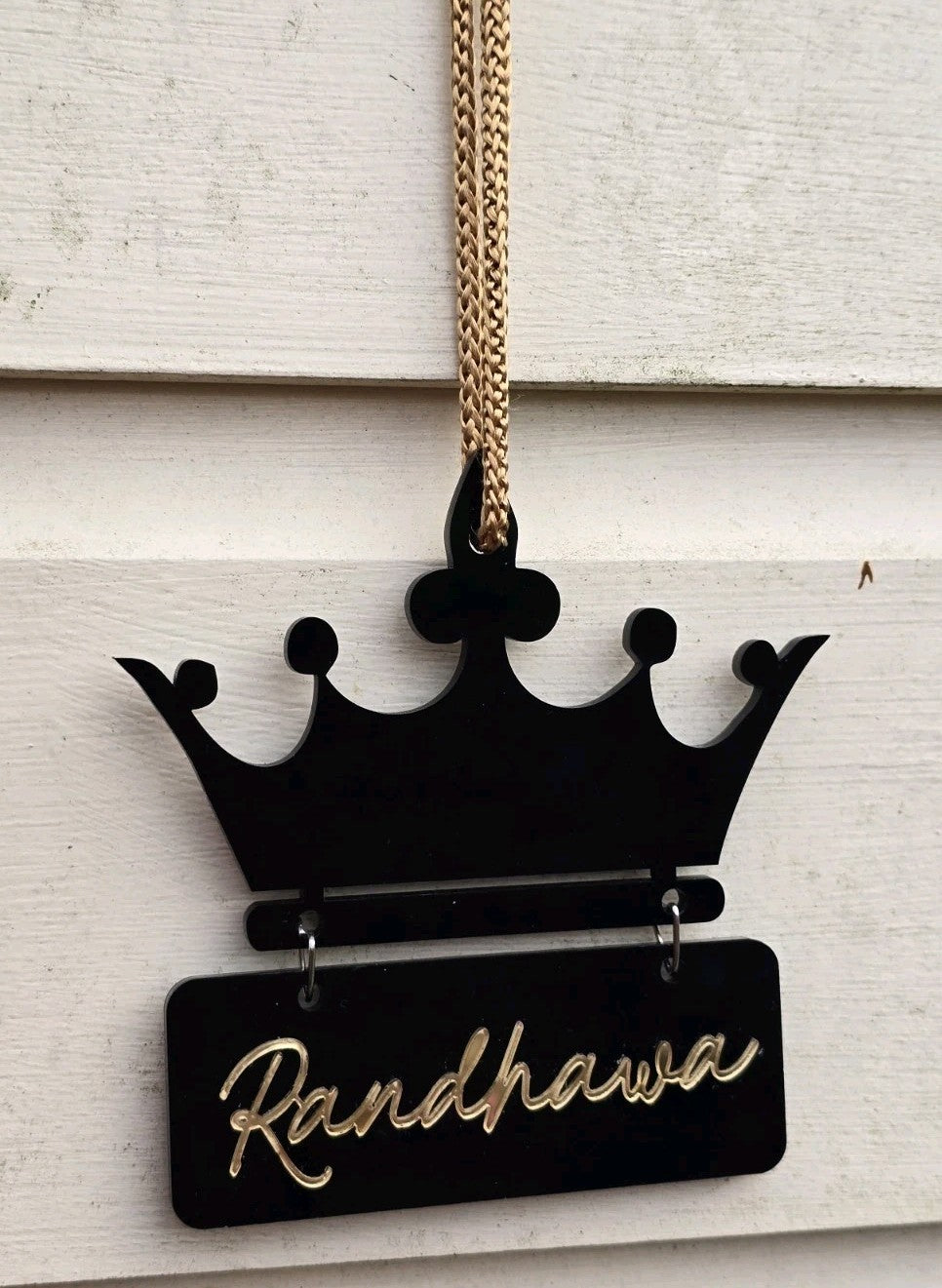 Jatt Randhawa Surname Car Mirror HANGER Punjabi Sikh Kaur Acrylic Pendant U59
