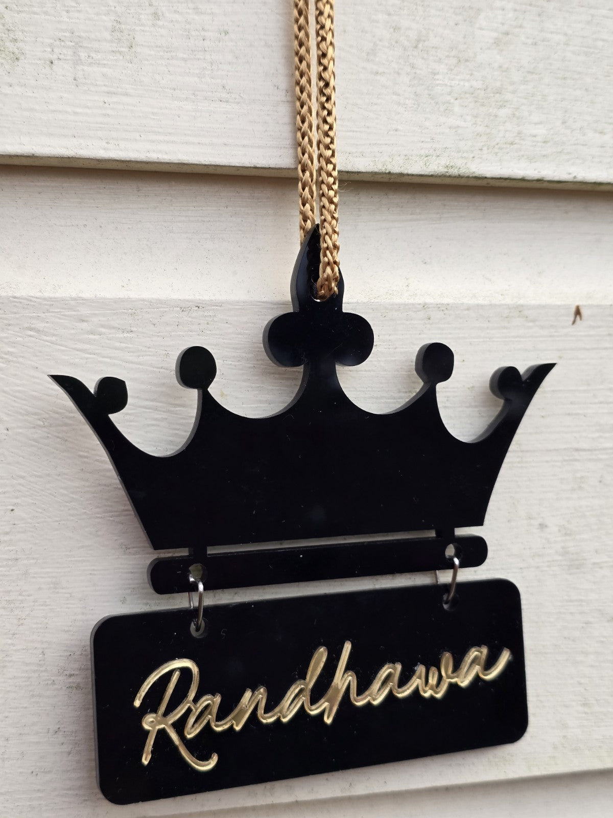 Jatt Randhawa Surname Car Mirror HANGER Punjabi Sikh Kaur Acrylic Pendant U59