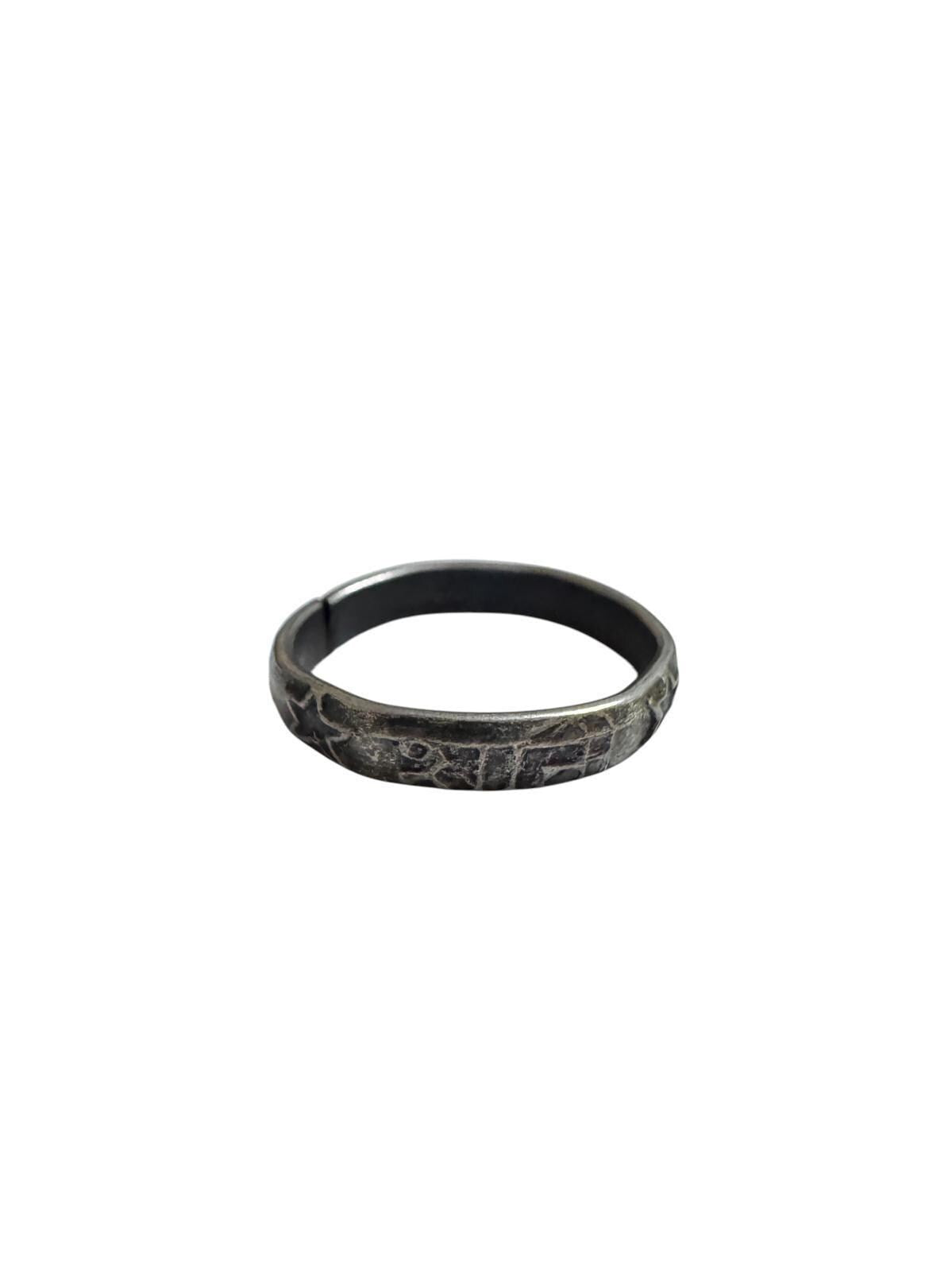 Shani Protection Ring Star Saturn Iron Horse Shoe Black Chala Astrology O14G NEW