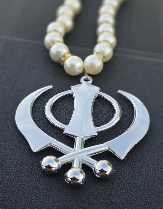 Sikh Gold or Silver plated KHANDA car hanger Khalsa Singh Kaur Punjabi Mala SS52
