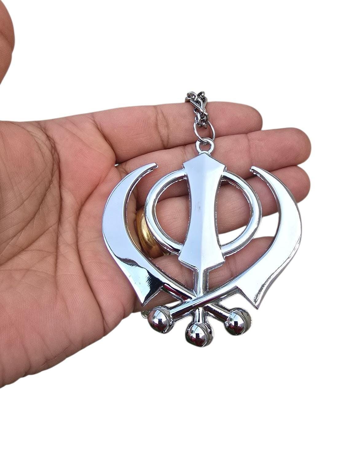 Sikh Gold BlacK Silver KHANDA Large Car hanger Khalsa Singh Kaur Punjabi SS54