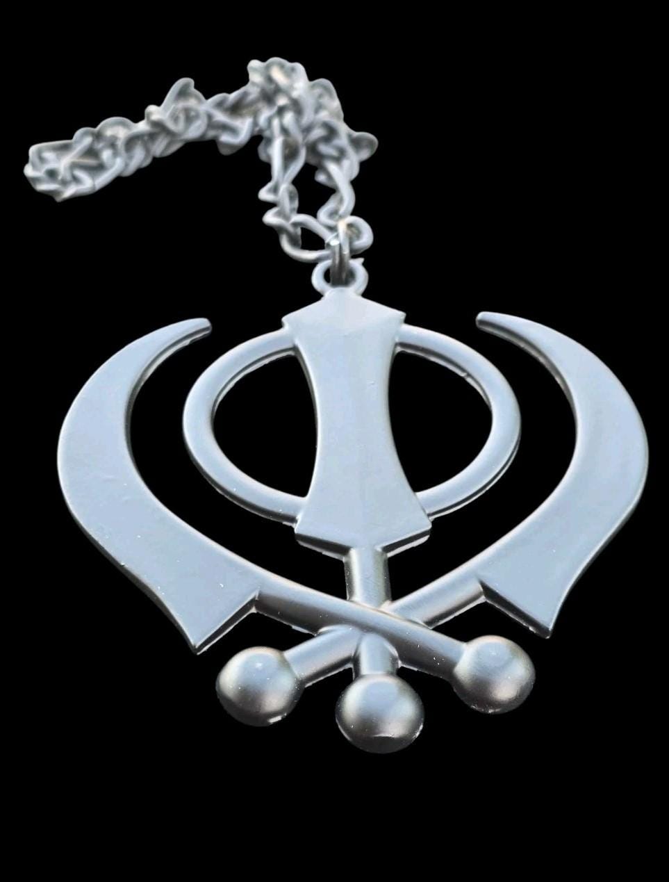 Sikh Gold BlacK Silver KHANDA Large Car hanger Khalsa Singh Kaur Punjabi SS54