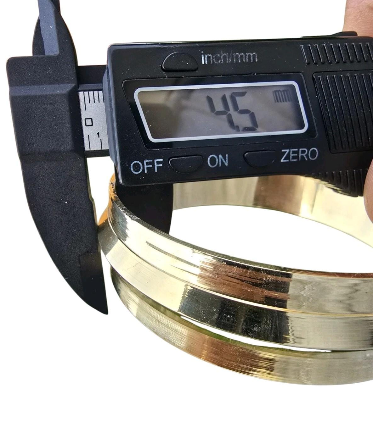 Brass Kara Collar Design One Edge Sikh Bangle Singh Khalsa Wide Heavy Kada H3G