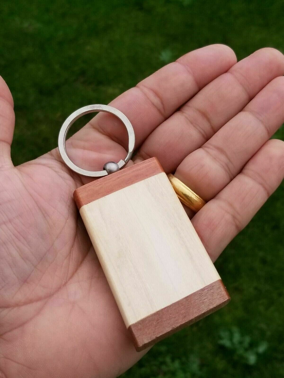 Sikh Key Ring Golden Temple Key chain Punjabi Singh Kaur Khalsa Wood Amritsar OF