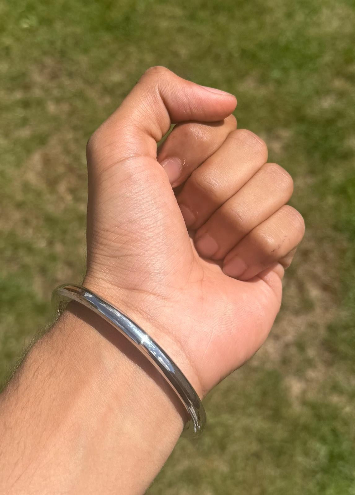 Stainless Steel Kara Smooth Round Thick Sikh Bangle Singh Kaur Kada Punjabi J22G