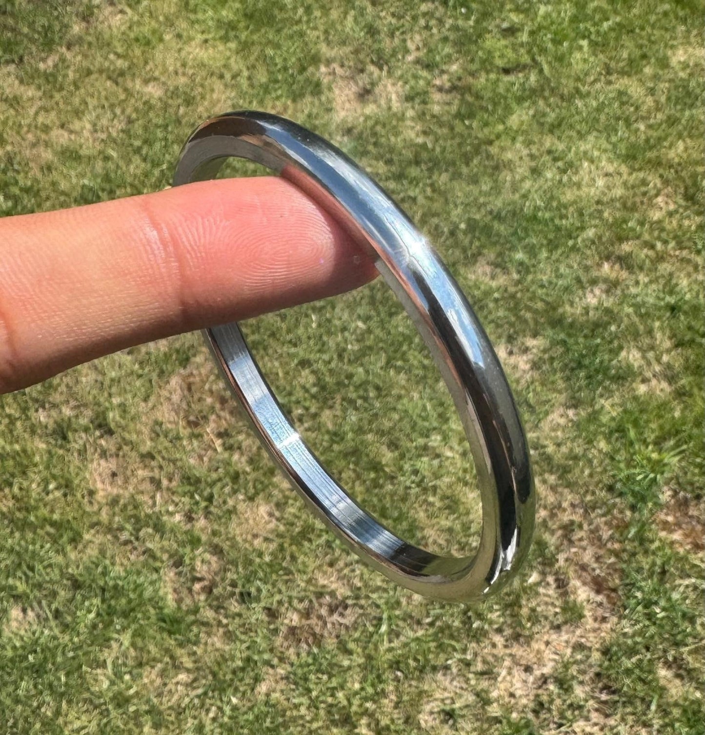 Stainless Steel Kara Smooth Round Thick Sikh Bangle Singh Kaur Kada Punjabi J22G