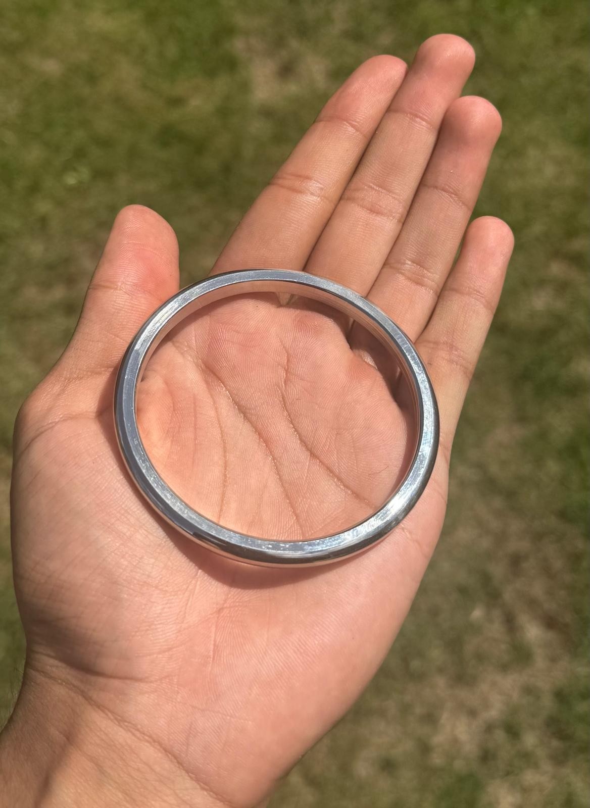 Stainless Steel Kara Smooth Round Thick Sikh Bangle Singh Kaur Kada Punjabi J22G