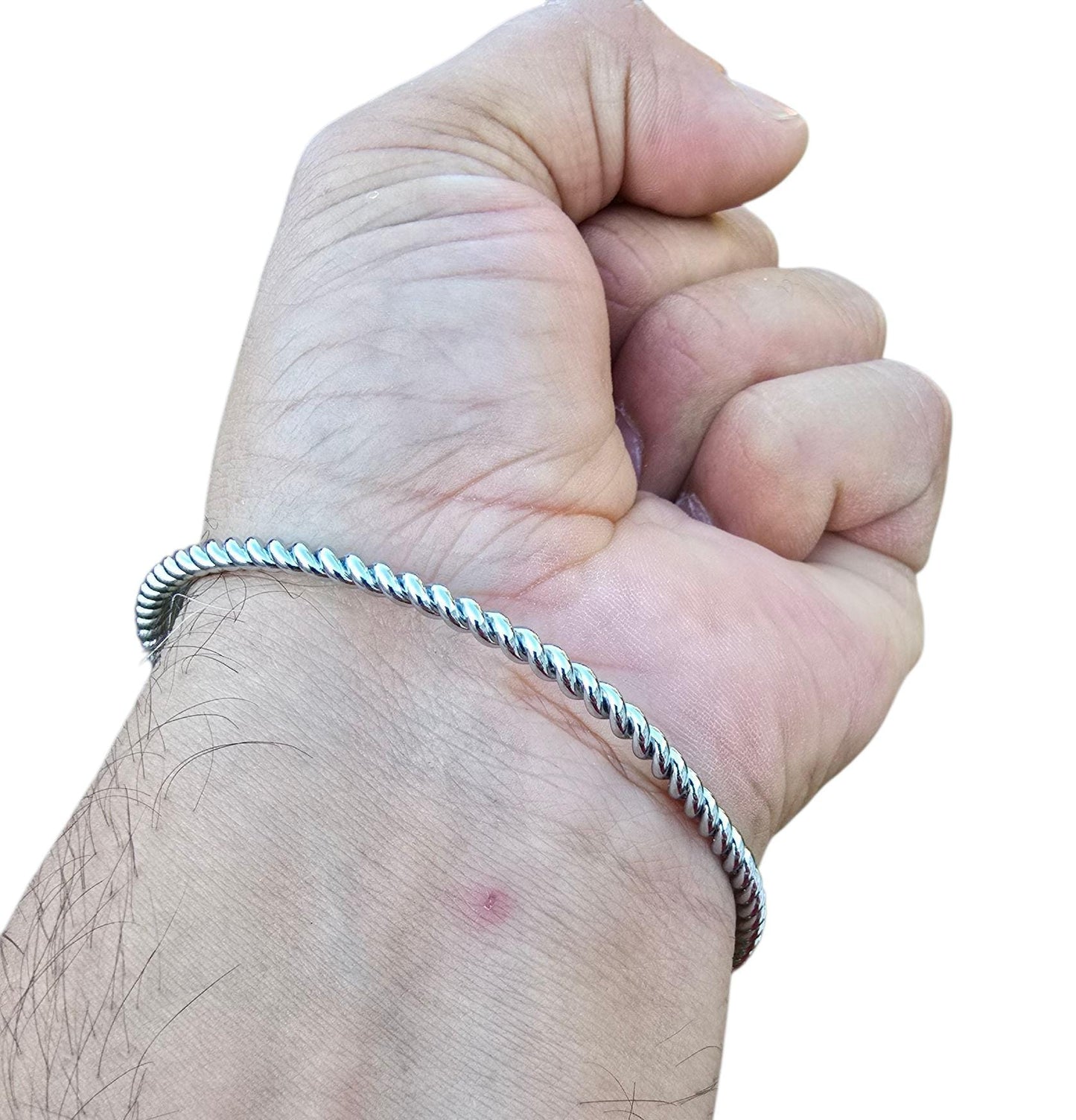 Twisted Rope Kara Sikh Bangle Singh Kaur Khalsa Punjabi Iron Kada Bracelet A24