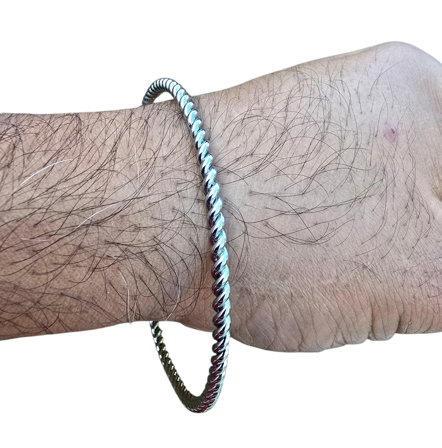 Twisted Rope Kara Sikh Bangle Singh Kaur Khalsa Punjabi Iron Kada Bracelet A24