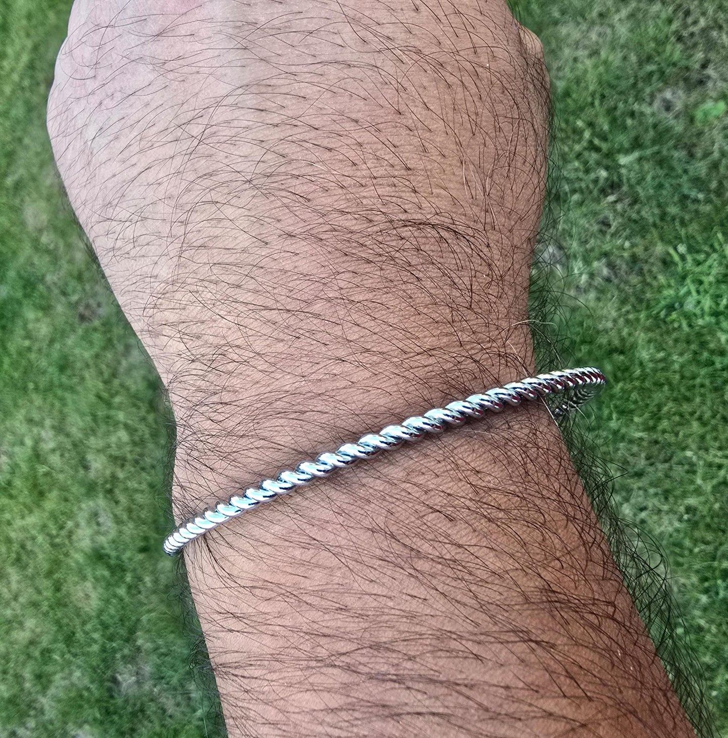 Twisted Rope Kara Sikh Bangle Singh Kaur Khalsa Punjabi Iron Kada Bracelet A24