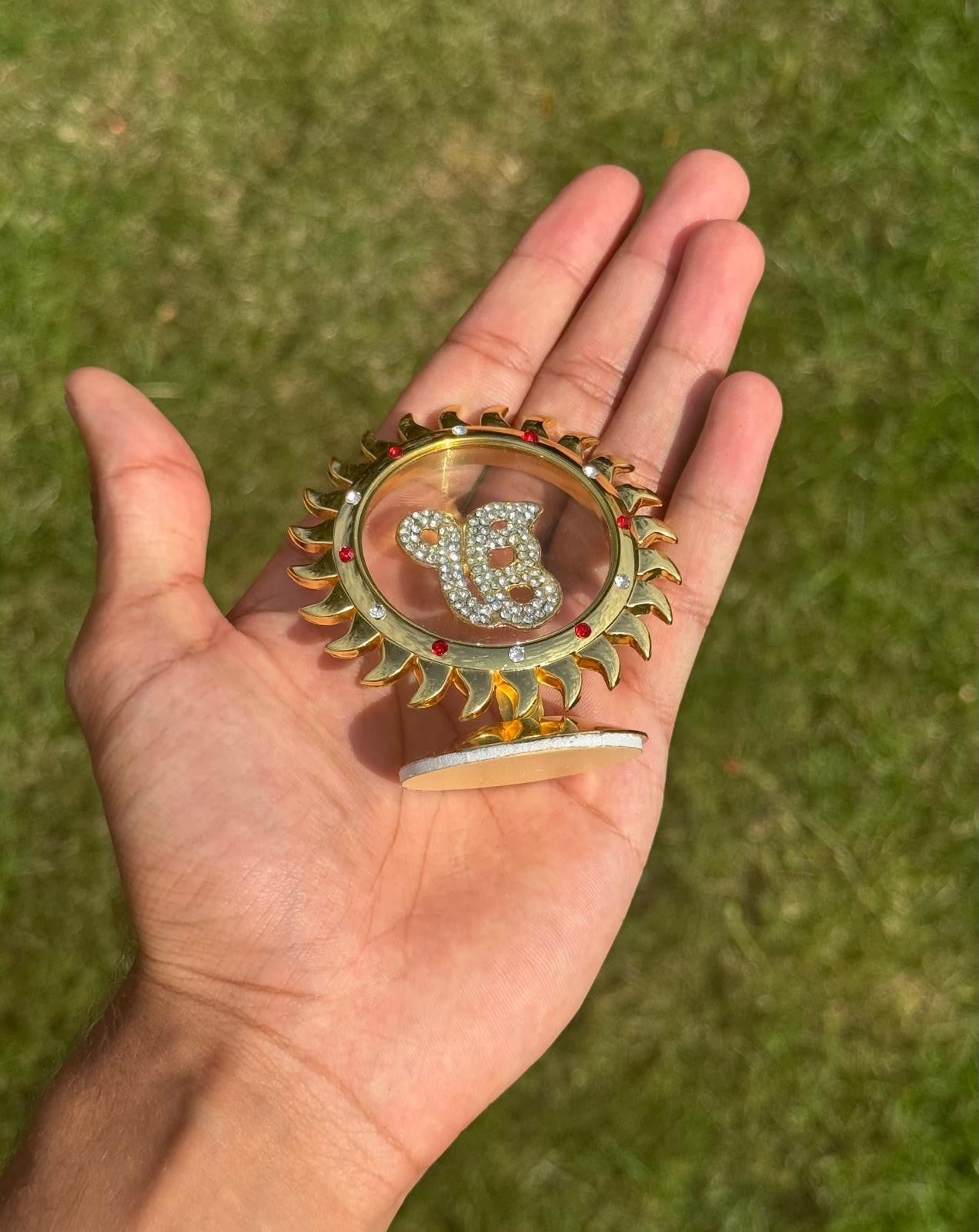 Sikh Ik Onkar Khanda Car Stand Desktop Sun Apple Display Singh Kaur Khalsa ZZ39