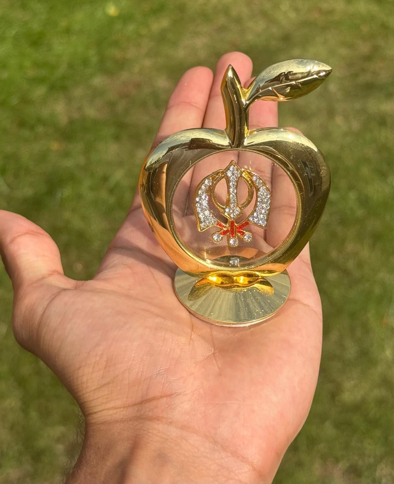 Sikh Ik Onkar Khanda Car Stand Desktop Sun Apple Display Singh Kaur Khalsa ZZ39