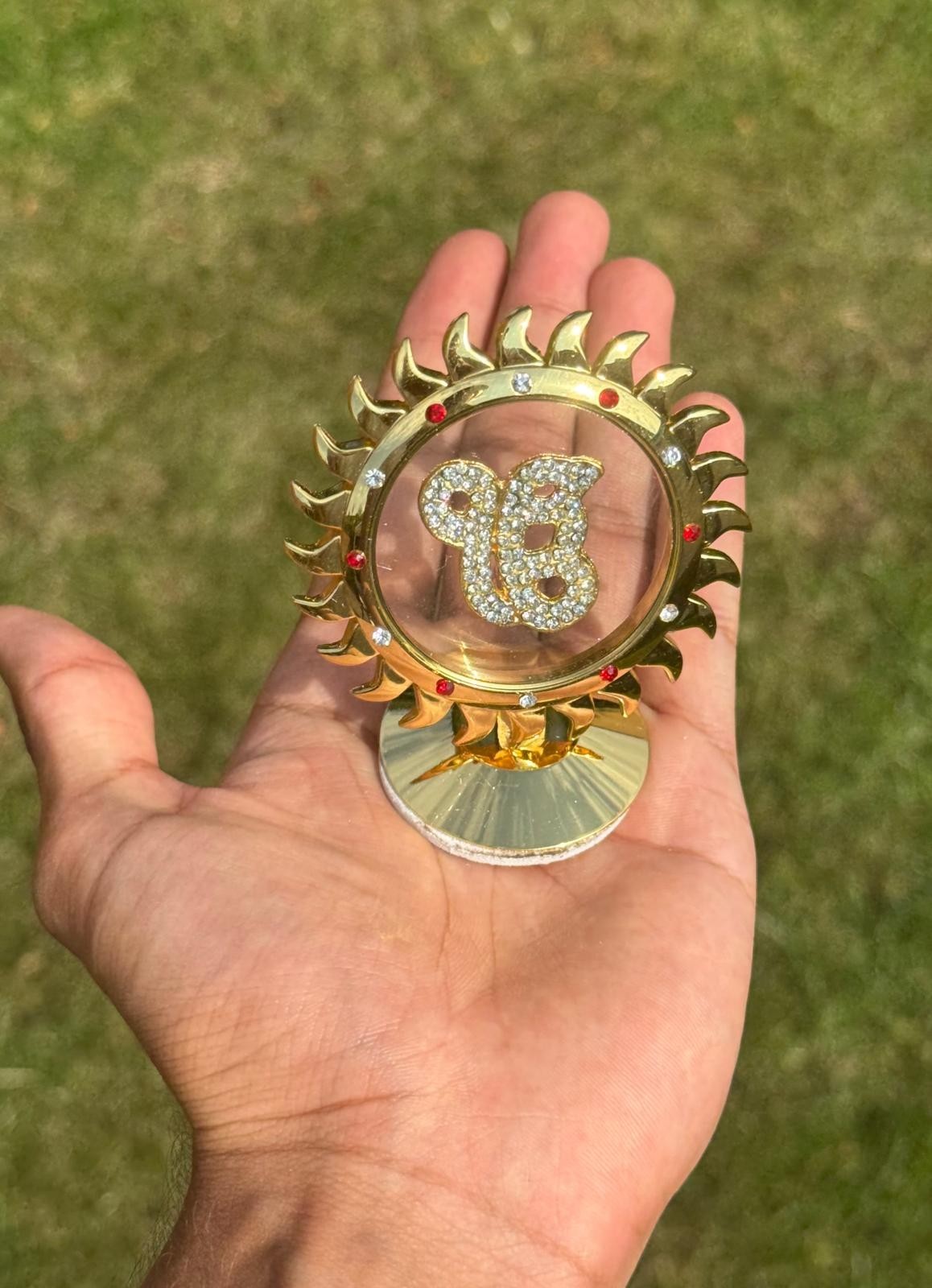 Sikh Ik Onkar Khanda Car Stand Desktop Sun Apple Display Singh Kaur Khalsa ZZ39